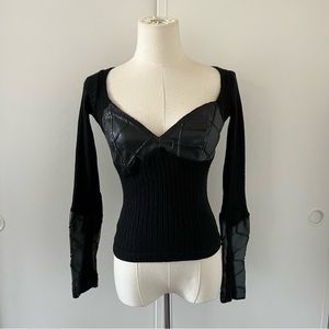 Vintage Lip Service S*X pattern sweater